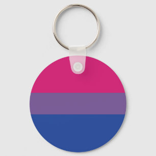 Bisexual Pride Flag Design Stripes Key Ring
