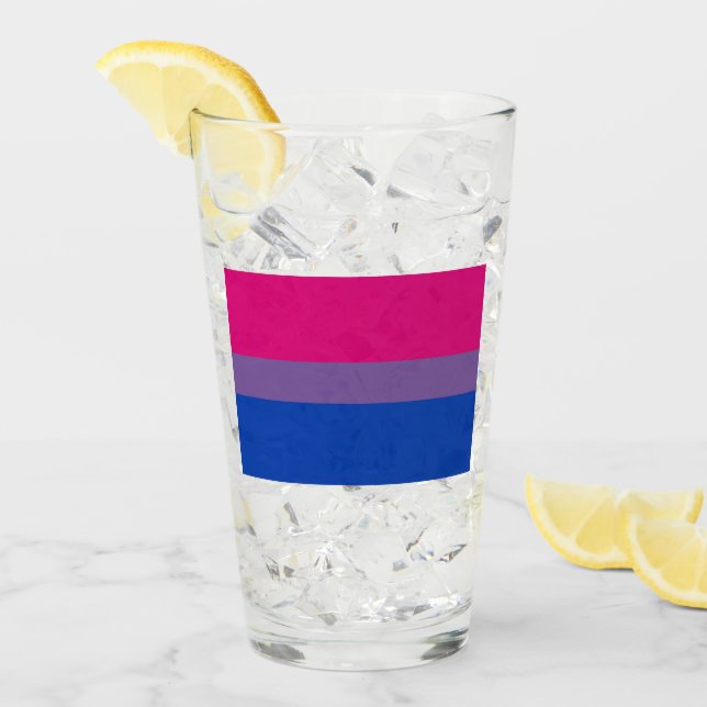 Bisexual Pride Flag Glass (Front Ice)