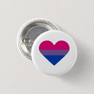 Bisexual Pride Flag Heart 3 Cm Round Badge
