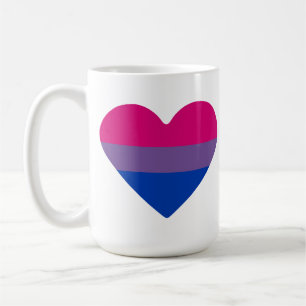 Bisexual Pride Flag Heart Coffee Mug