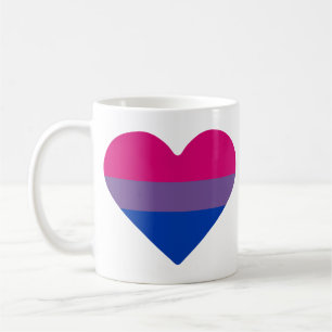 Bisexual Pride Flag Heart Coffee Mug