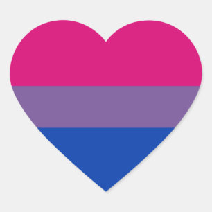 Bisexual Pride Flag Heart Sticker