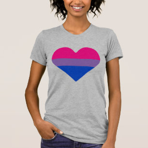 Bisexual Pride Flag Heart T-Shirt