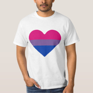 Bisexual Pride Flag Heart T-Shirt