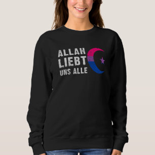 Bisexual Pride Flag Hilal crescent moon Islam 1 Sweatshirt