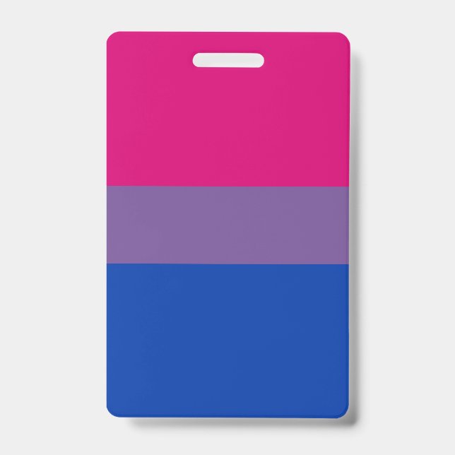 Bisexual Pride Flag ID Badge (Front)