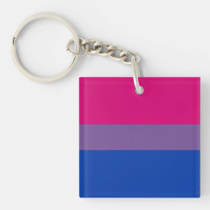 Bisexual Pride Flag Key Ring