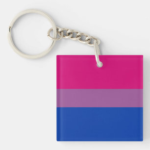 Bisexual Pride Flag Key Ring