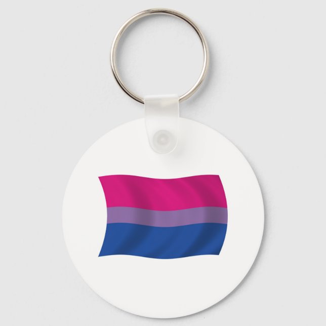 Bisexual Pride Flag Keychain (Front)