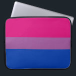 Bisexual Pride Flag Laptop Sleeve<br><div class="desc">This design features the bisexual pride flag, which was first designed by Michael Page in 1998. It was intended to give the bisexual community its own symbol comparable to the gay pride flag. In the flag, the pink is for same gender attraction, blue is for different gender attraction, and purple...</div>