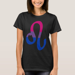 Bisexual Pride Flag Leo Zodiac Sign T-Shirt