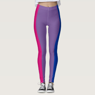 Bisexual Pride Flag LGBT Vertical Stripe Leggings