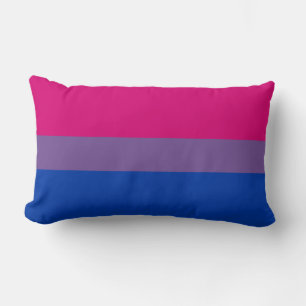 Bisexual Pride Flag Lumbar Cushion