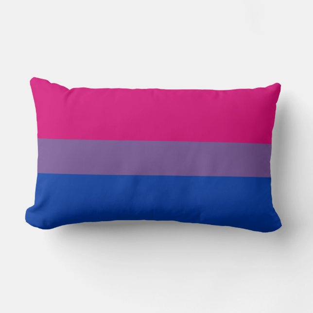Bisexual Pride Flag Lumbar Cushion (Front)
