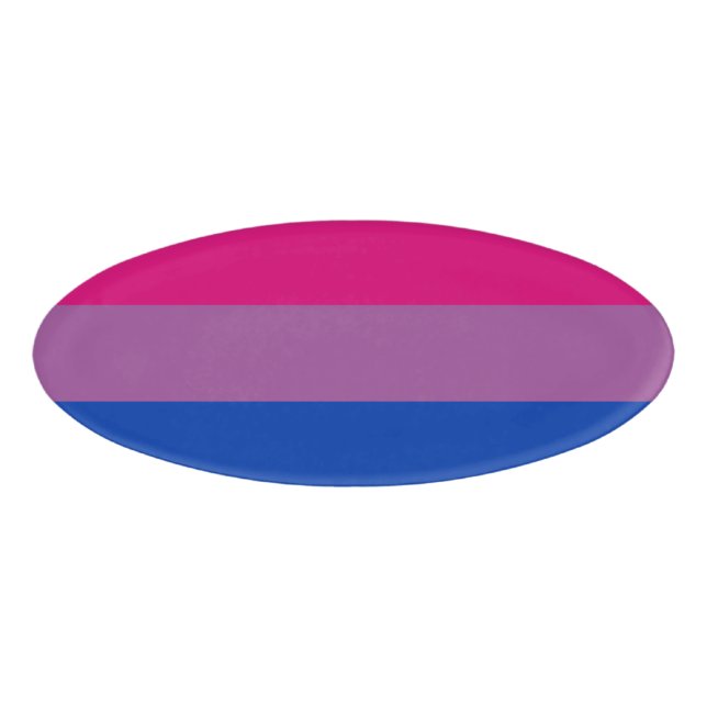 Bisexual Pride Flag Name Tag (Front)