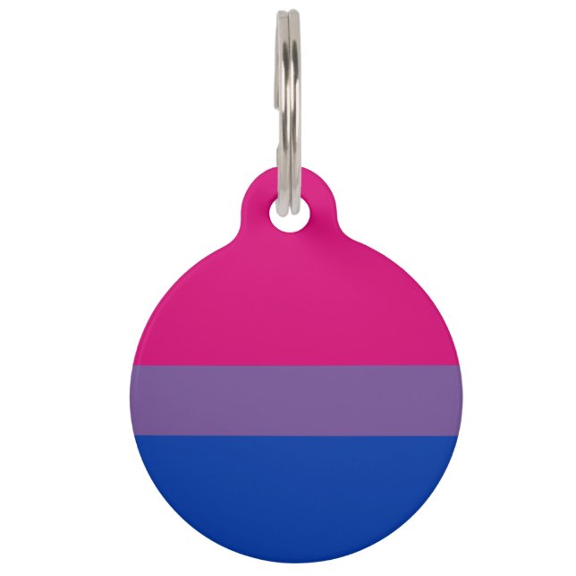 Bisexual Pride Flag Pet Tag (Front)