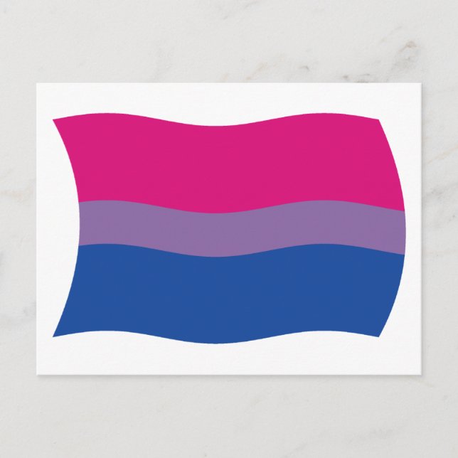 Bisexual Pride Flag Postcard (Front)