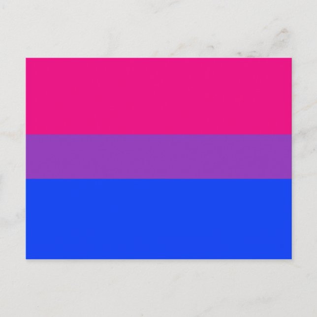 Bisexual Pride Flag Postcard (Front)