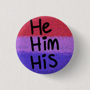 Bisexual pride flag pronouns pin he/him