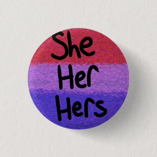 Bisexual pride flag pronouns pin she/her