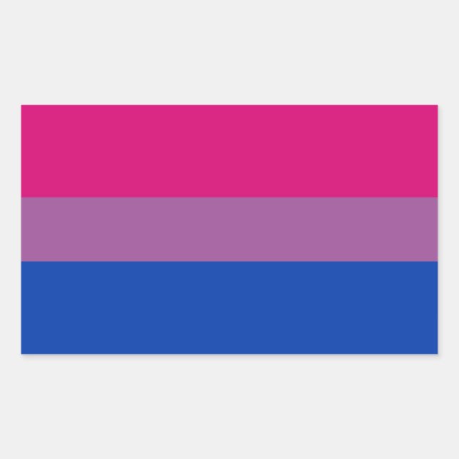 Bisexual Pride Flag Rectangular Sticker (Front)