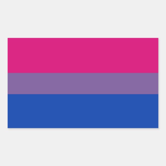 Bisexual Pride Flag Rectangular Sticker (Front)