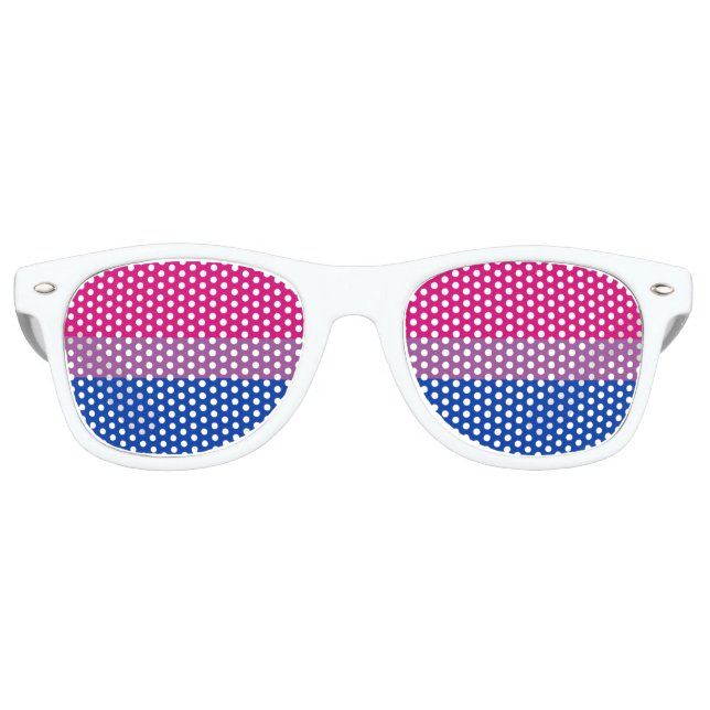 Bisexual Pride Flag Retro Sunglasses (Front)