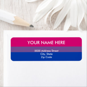 Bisexual Pride Flag Return Address Label
