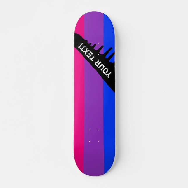 Bisexual Pride Flag Skateboard (Front)