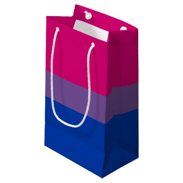 Bisexual Pride Flag Small Gift Bag (Front Angled)
