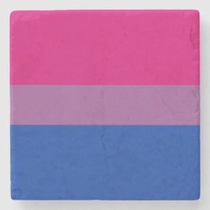 Bisexual Pride Flag Stone Coaster