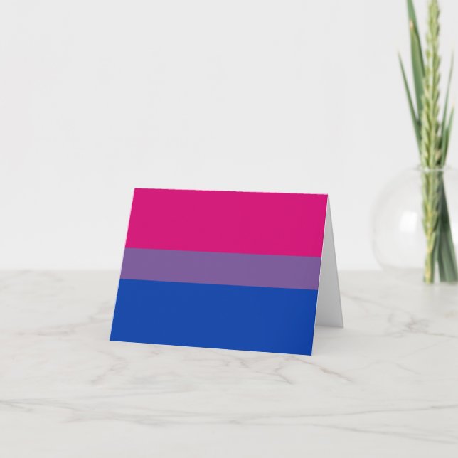 Bisexual Pride Flag Thank You Card (Front)