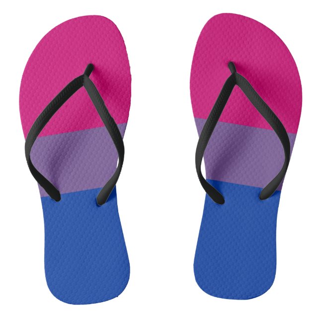 Bisexual Pride Flag Thongs (Footbed)
