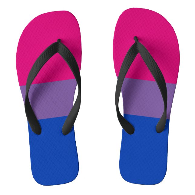 Bisexual Pride Flag Thongs (Footbed)