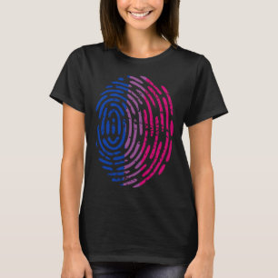 Bisexual Pride Flag Thumb Print Thumbprint LGBT Ae T-Shirt