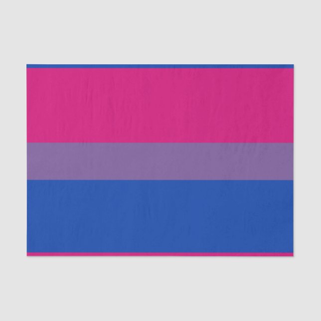 Bisexual Pride Flag Tissue Paper (Front)