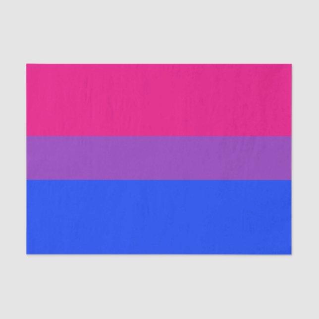 Bisexual Pride Flag Tissue Paper (Front)