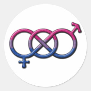 Bisexual Pride Gender Knot Classic Round Sticker