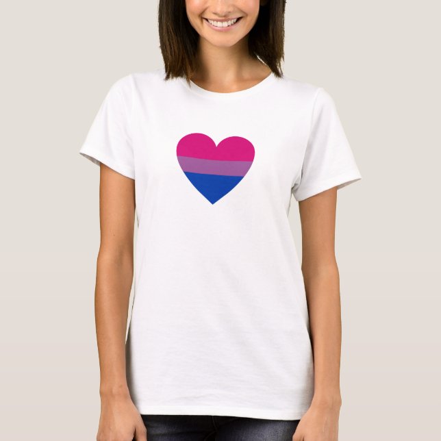 Bisexual Pride Heart T-Shirt (Front)