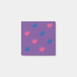 Bisexual Pride Hearts Post-it Notes