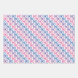 Bisexual Pride Ho Ho Ho Pattern Wrapping Paper Set