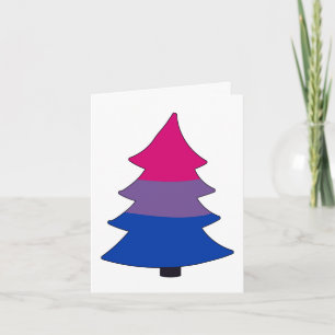 Bisexual Pride Holigay Tree Holiday Card