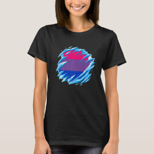 Bisexual Pride Ice Melting Bisexual Flag LGBTQ Bis T-Shirt