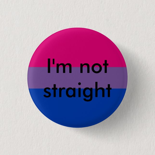 bisexual pride I'm not straight pin (Front)