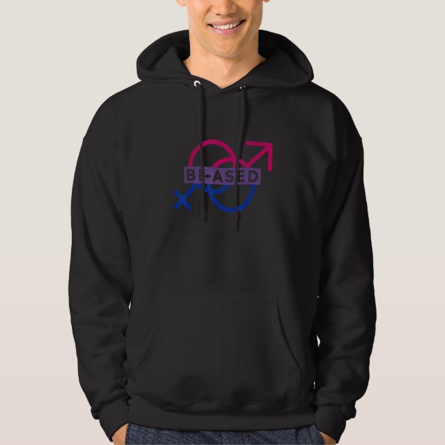 Bisexual Pride Lgbt Bi Ased Queer Nonbinary Hoodie (Front)