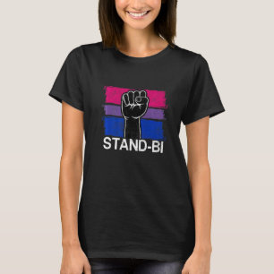 Bisexual Pride Lgbt Stand Bi Queer Nonbinary T-Shirt