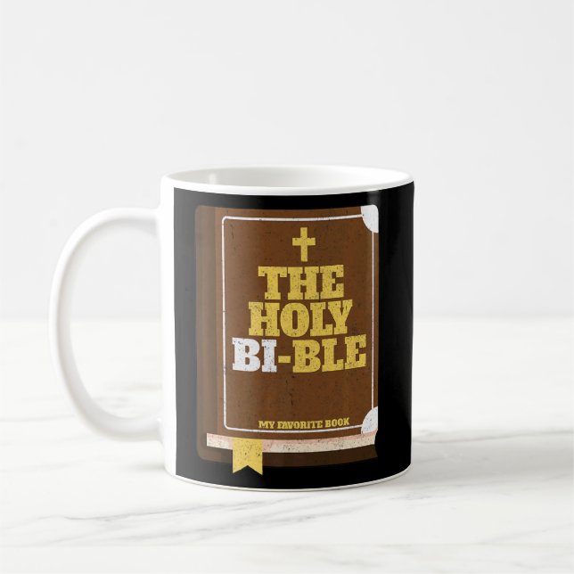 Bisexual Pride Lgbt The Holy Bible Queer Nonbinary Coffee Mug (Left)