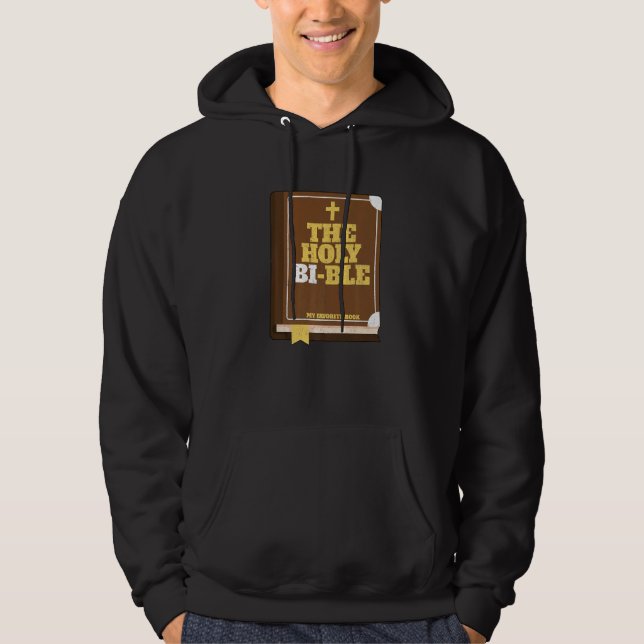 Bisexual Pride Lgbt The Holy Bible Queer Nonbinary Hoodie (Front)