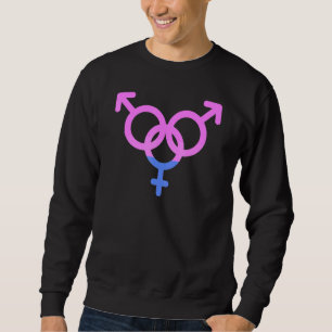 Bisexual Pride Lgbtqia Love Support Bi Men Women B Sweatshirt