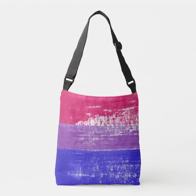 Bisexual Pride Paint Crossbody Bag (Front)